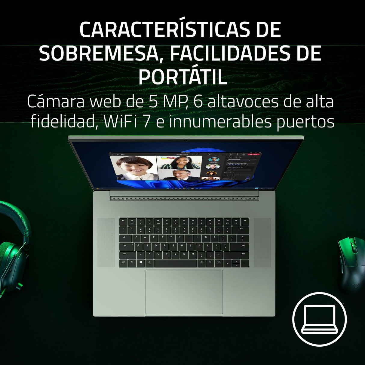 Razer Blade 18 (2024) - Portátil Gaming de 18 Pulgadas Mini-LED - Nvidia Geforce RTX4070 - Intel Core i9-14900HX - Pantalla 18" QHD+ 300Hz - Snap Tap (32 GB DDR5, 2TB SSD) Teclado Español | Mercury
