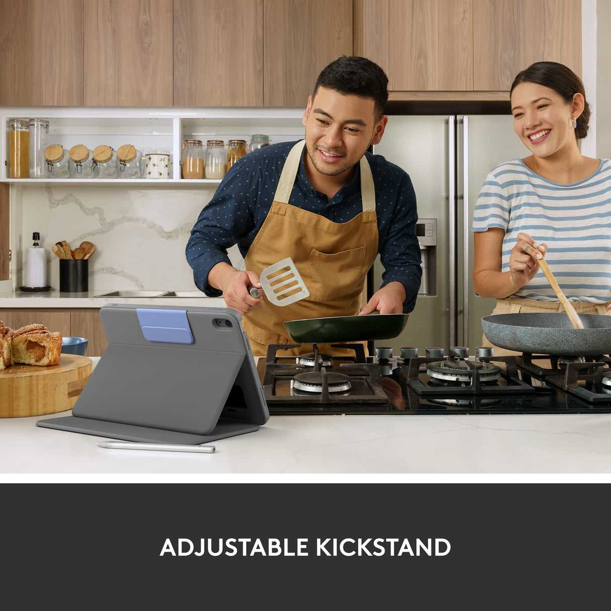 Logitech Rugged Folio para iPad (10.ª generación) Funda Protectora con Teclado con Smart Connector y Teclado a Prueba de Salpicaduras - German Layout