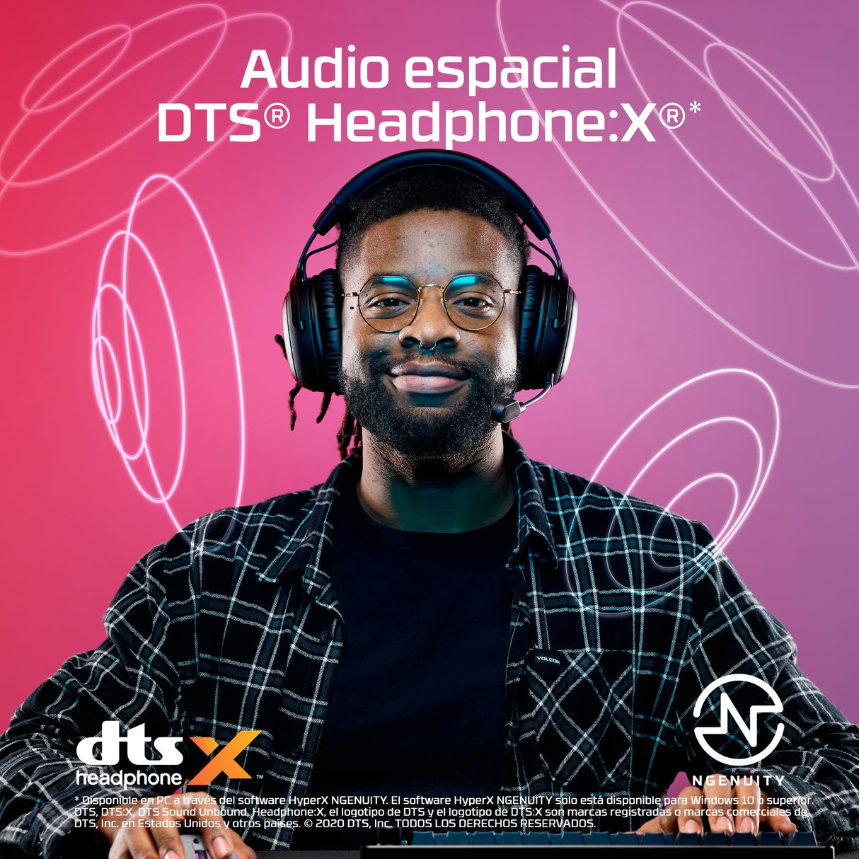 HyperX Cloud III S - Auriculares Gaming inalámbricos, Bluetooth, 2.4Ghz, PC, PS5, Xbox, Drivers 53 mm, DTS, micrófono 10mm, batería hasta 200h, Negro