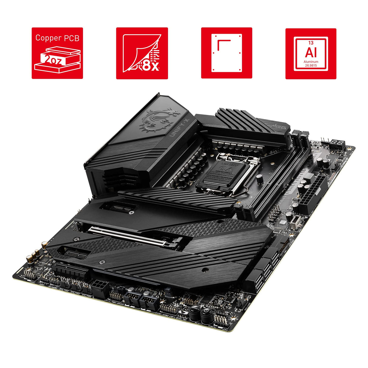 MSI Meg Z590 Unify-X - Placa Base Gaming ATX (Soporta procesadores Intel Core 11th Gen, LGA 1200-16+2+1 Phase 90A SPS, DDR4 Boost (5600 MHz/OC), 1 x PCIe 4.0 x 16, 4 x M.2 Gen 4/3 x4, Wi-Fi 6E)