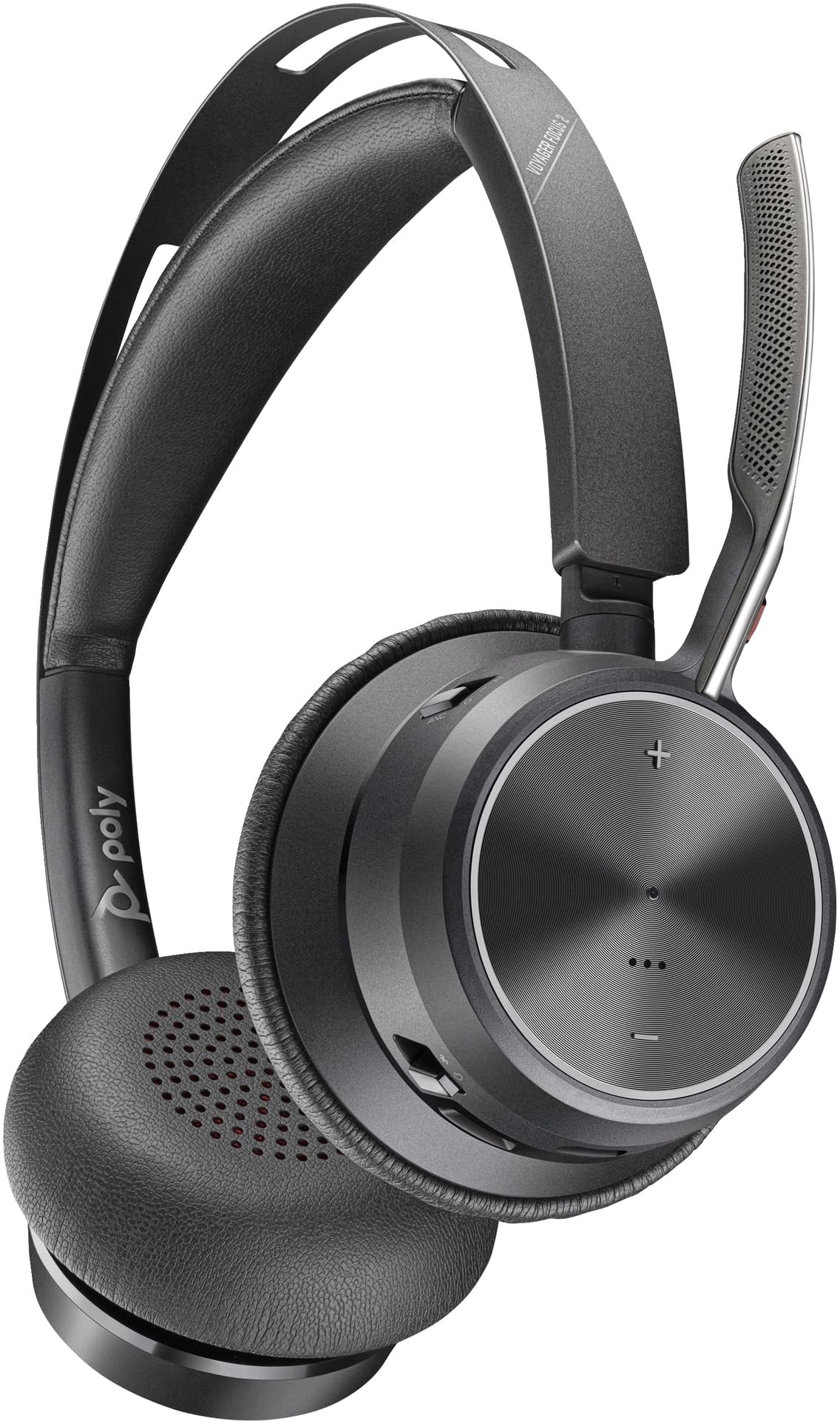 POLY Voyager Focus 2 USB-C-C Headset USB-C/A Adapter Customer Special 1- Active Noise Canceling (ANC) - Connect PC/Mac/Mobile vía Bluetooth - Negro