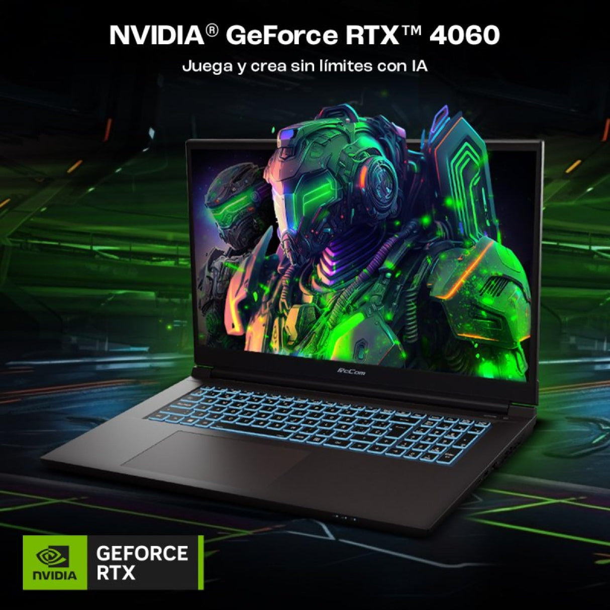 PcCom Laptop Revolt 4060 17,3" 32 GB RAM 1 TB SSD Nvidia Geforce RTX 4060