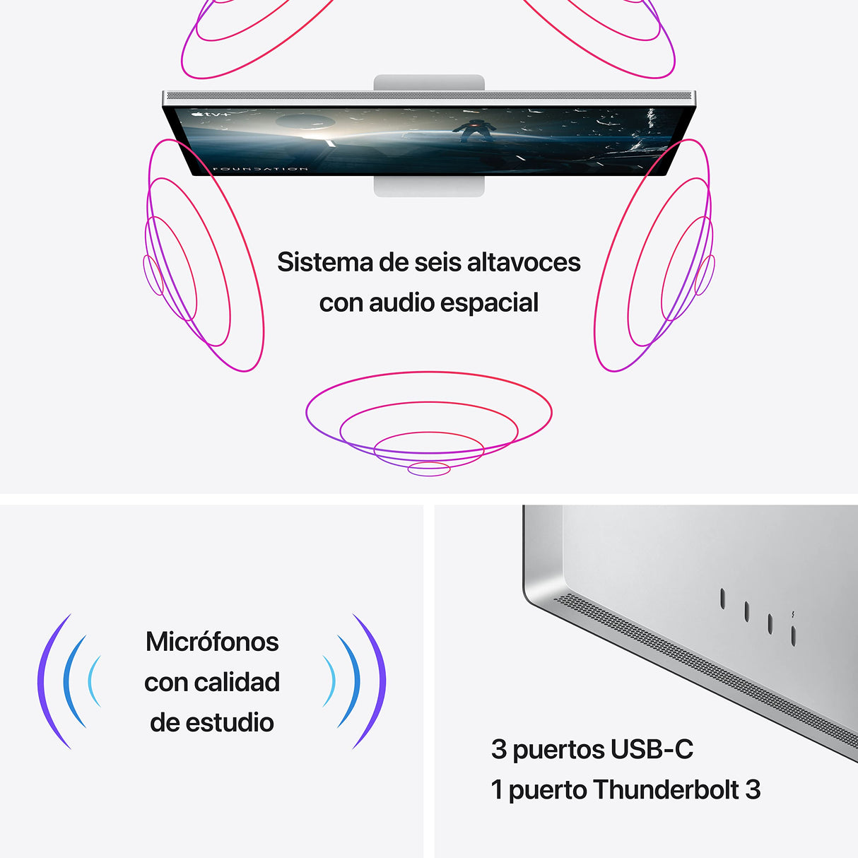 Apple Studio Display - Vidrio estándar - Soporte con Altura e inclinación Ajustables (2025)