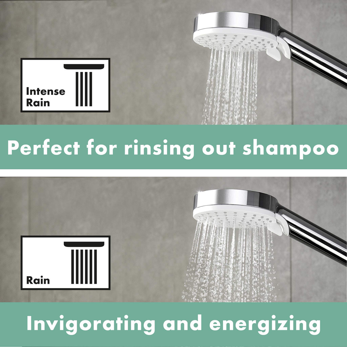 hansgrohe Crometta E - set de ducha empotrado, cabezal de ducha rectangular (240mm) con mezlador monomando de bañera, set básico, ducha de mano, toma de agua, soporte et flexo de ducha, cromo