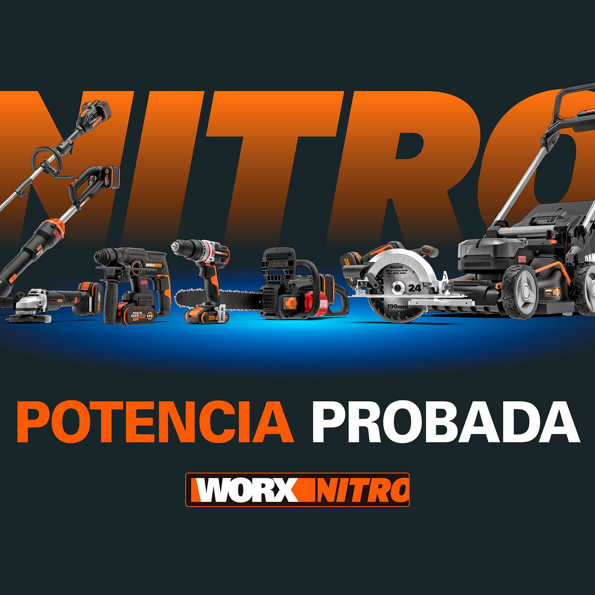 WORX Taladro Percutor a batería 20V Máx | WX352 | Motor sin escobillas | Power Share | 2 baterías de 2Ah | Cargador y maletín | Portabrocas metálico, carcasa de engranajes metálica |