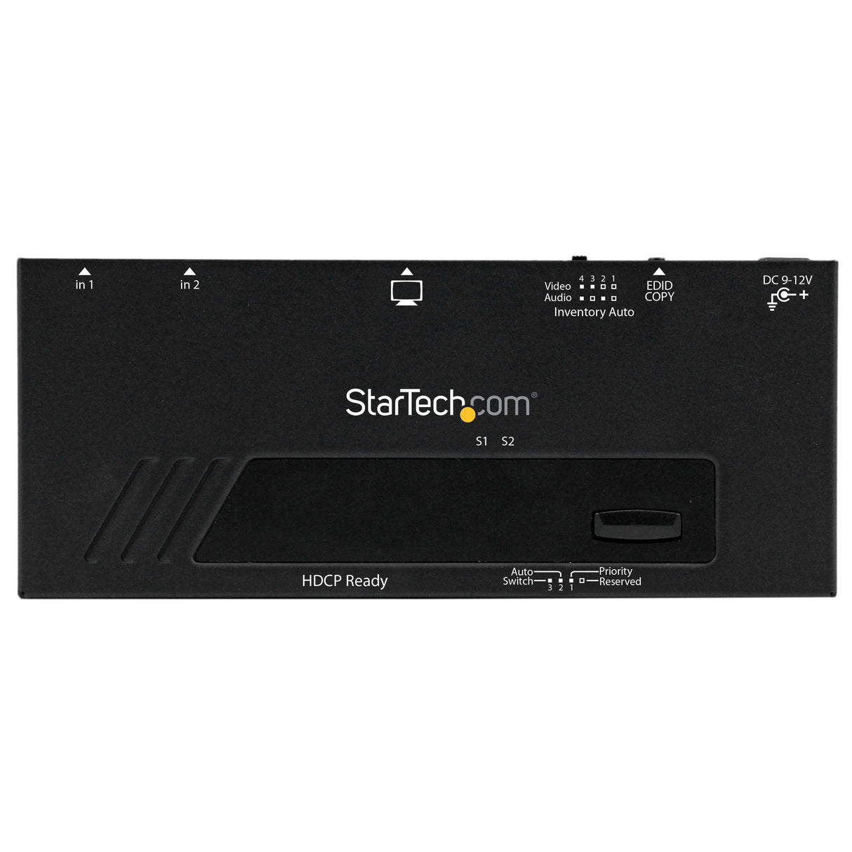 StarTech.com Switch HDMI de 2 Puertos con Conmutado Automático y Prioritario - Selector 1080p de 2 Entradas y 1 Salida con IR EDID