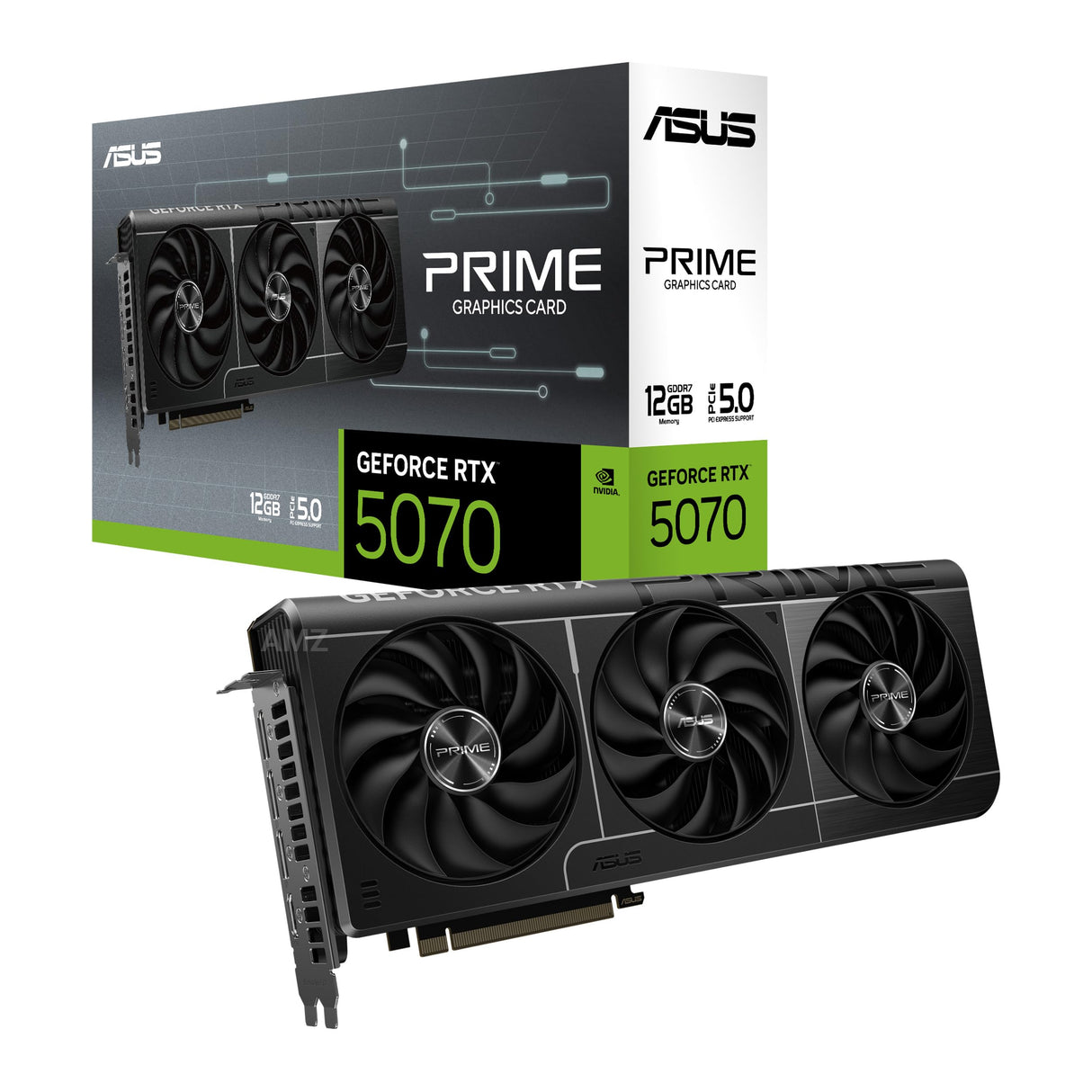 ASUS Prime GeForce RTX 5070 12GB GDDR7 - Tarjeta gráfica SFF-Ready (PCIe 5.0, 12GB GDDR7, HDMI/DP 2.1, 2.5 Ranuras, Ventiladores Axial-Tech, Dual BIOS)
