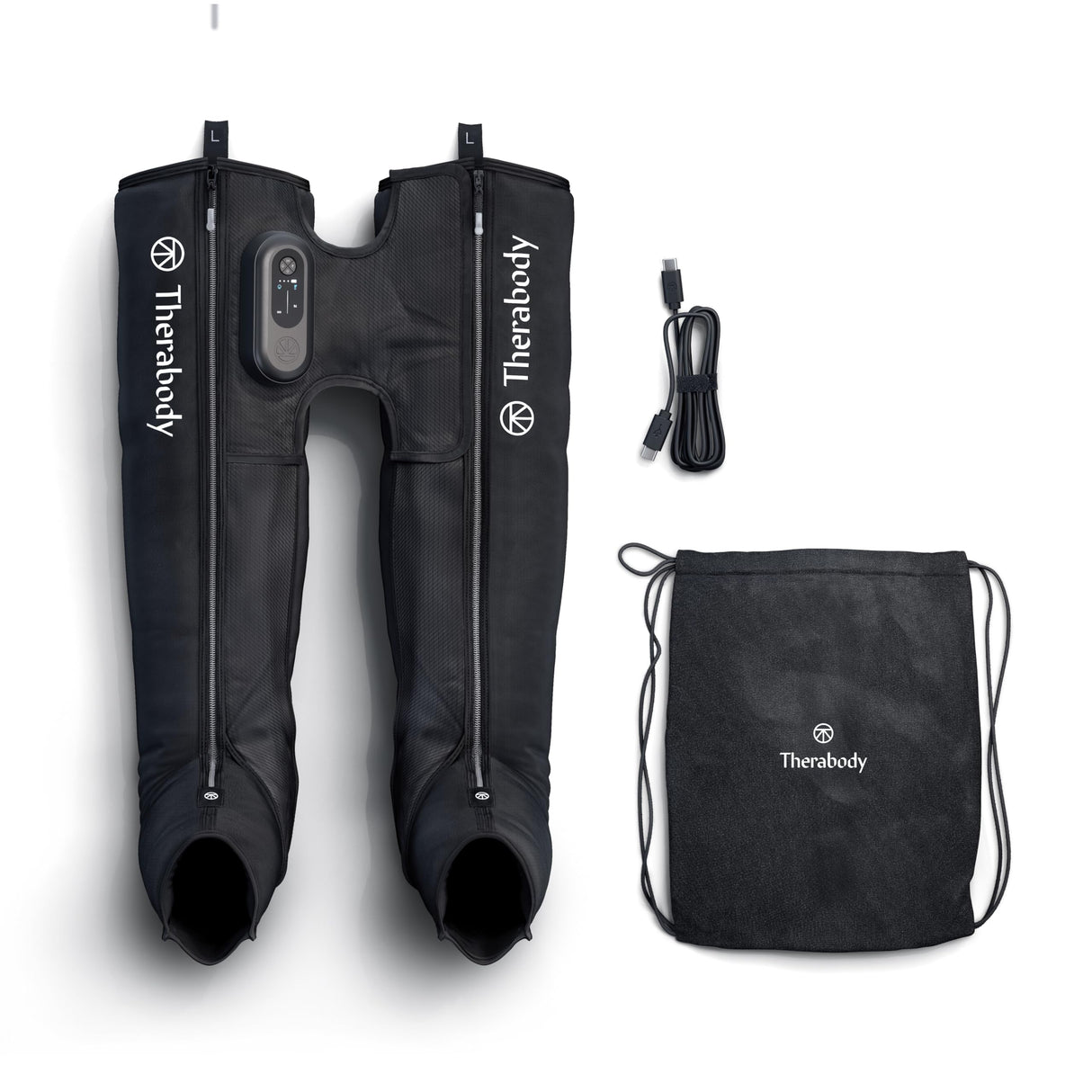 Therabody JetBoots Prime - Botas de compresión inalámbricas ultra portátiles para una fácil recuperación muscular de las piernas, manga de compresión para pantorrillas, piernas y muslos con