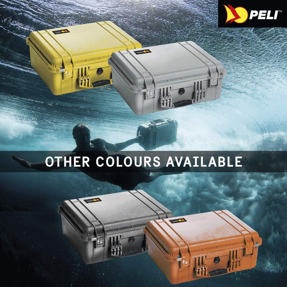 Peli 1510 Trolley Robusto para Laptop con Estuches en la Tapa para Accesorios, IP67 estanco e Impermeable al Polvo, 27L de Capacidad, Fabricado en EE.UU., Color Orange