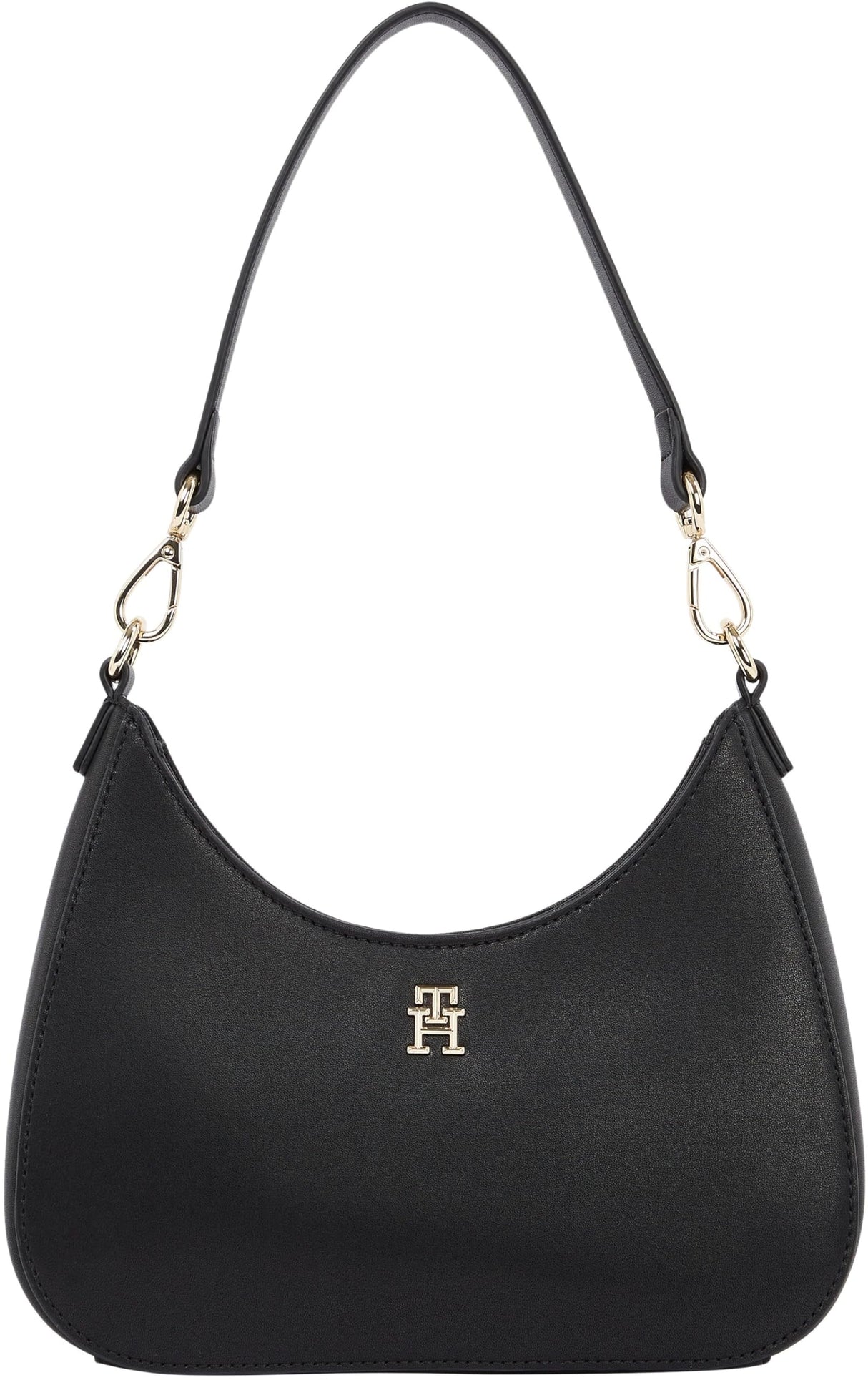 Tommy Hilfiger Bolso con bandolera Mujer Logotape con cremallera, Negro (Black), Talla Única