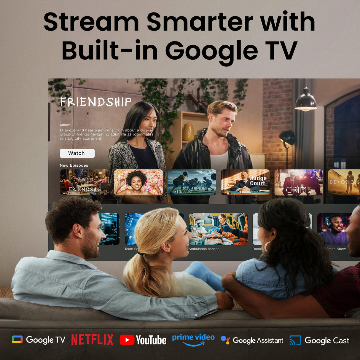 BenQ TK705STi Proyector 4K HDR de Tiro Corto, 3000 lúmenes ANSI, Google TV con Netflix, HDMI 2.1, Baja Latencia, Pantalla de 150" para Cine en Casa