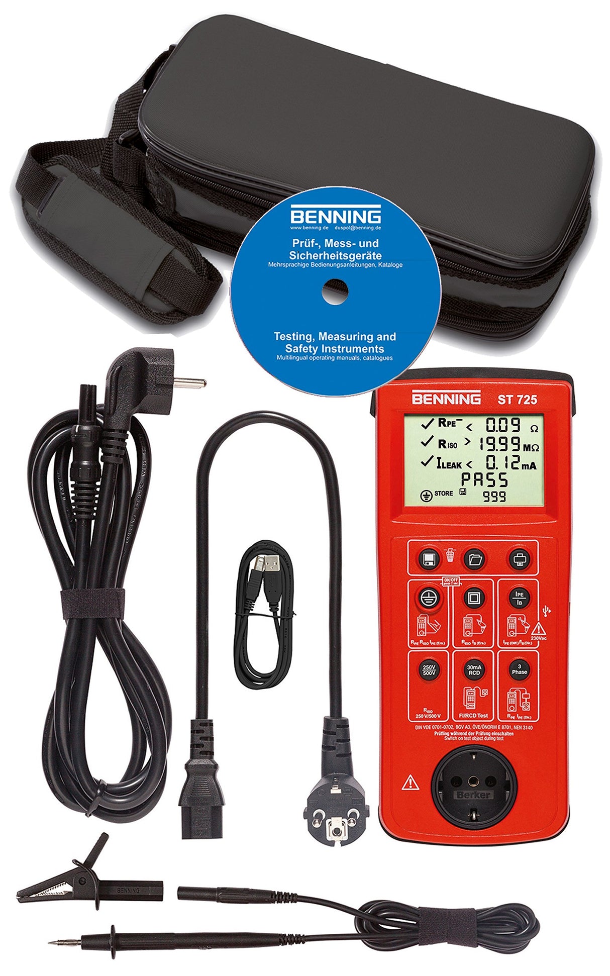 Benning Device Tester Operado por batería St 725 050316