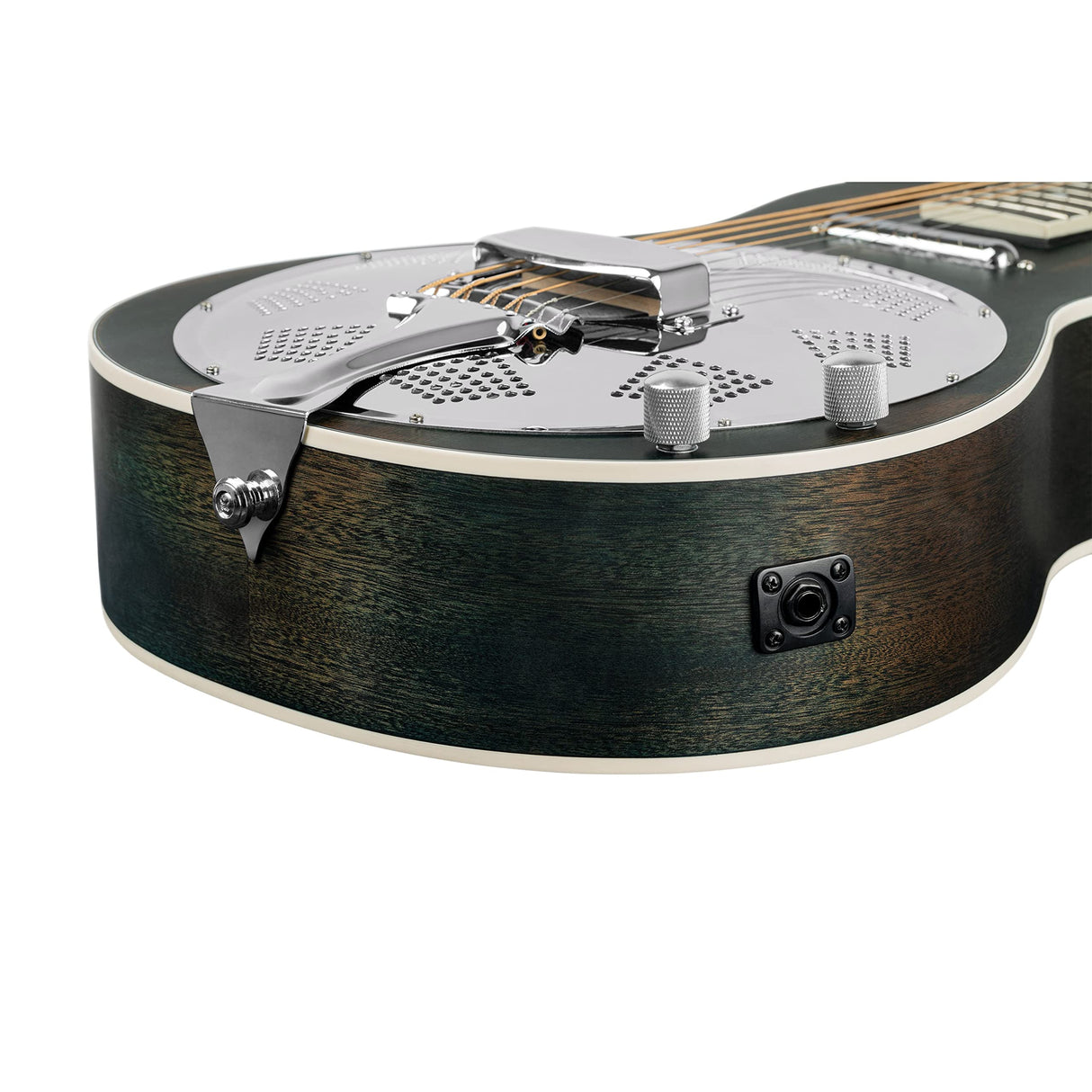 Ortega Guitars Americana Series - Guitarra resonadora vintage – electroacústica con barra de labios – Madera de caoba con acabado satinado desgastado (RRG30E-DD)