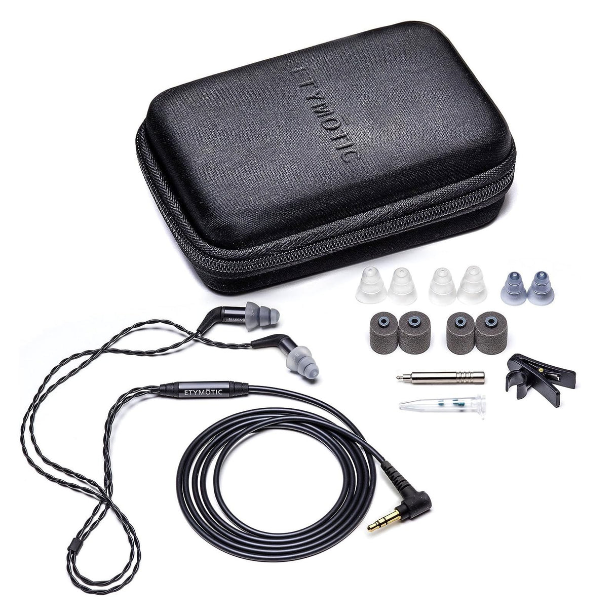 Etymotic ER4-SR Studio Reference - Auriculares aislantes con Cable reemplazable, Color Negro