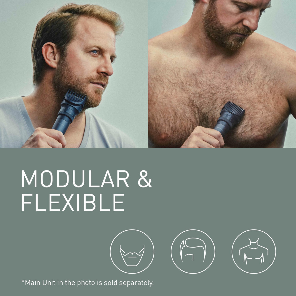 Panasonic MULTISHAPE ER-CKL2, ER-CDT1 & ER-CFB1 Paquete, Unidad principal, Accesorios Cabezales de Afeitado y Recorte, Cortabarbas y cortapelos, Cepillo Facial con batería de ion-litio, Negro