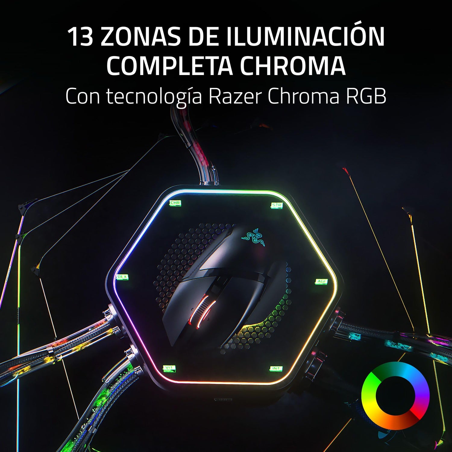 Razer Basilisk V3 Pro 35K Phantom Green Edition - Ratón de Juego RGB ergonómico inalámbrico Totalmente Personalizable (Rueda de 4 direcciones, Sensor 35K dpi, 13 Botones) Phantom Green