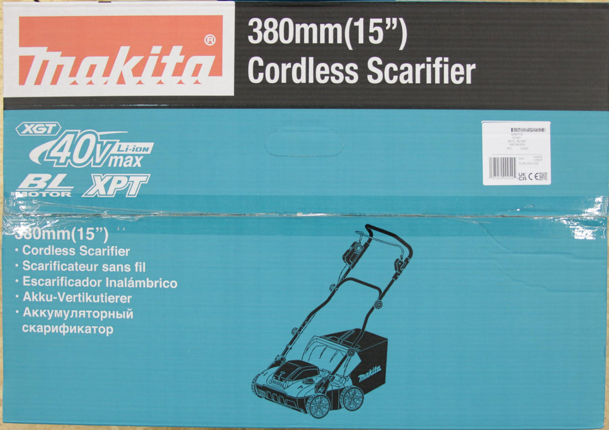 Makita UV001GZ 40V Max Li-ion XGT Escarificador sin escobillas, baterías y cargador no incluidos