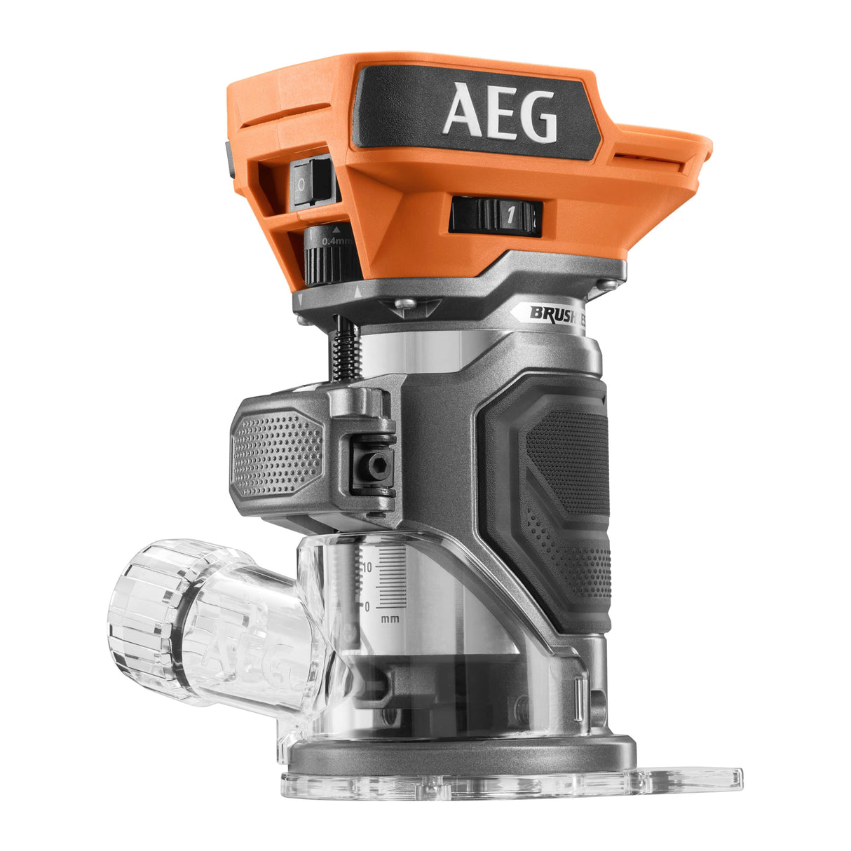 AEG BOF18BL3-0 - Afiladora de 18 V BRUSHLESS, 15000 a 30000 rpm, carrera de fresado 36 mm, diámetro de las pinzas de sujeción de 6 mm (sin batería)