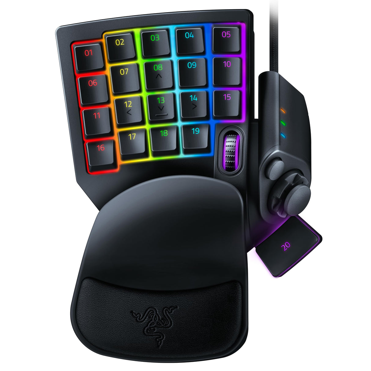 Razer Tartarus Pro - Teclado de Interruptor Óptico Analógico (Actuación Ajustable, 32 Teclas Programables, 8 Perfiles de Alternancia Rápida, Rapid Trigger) Negro