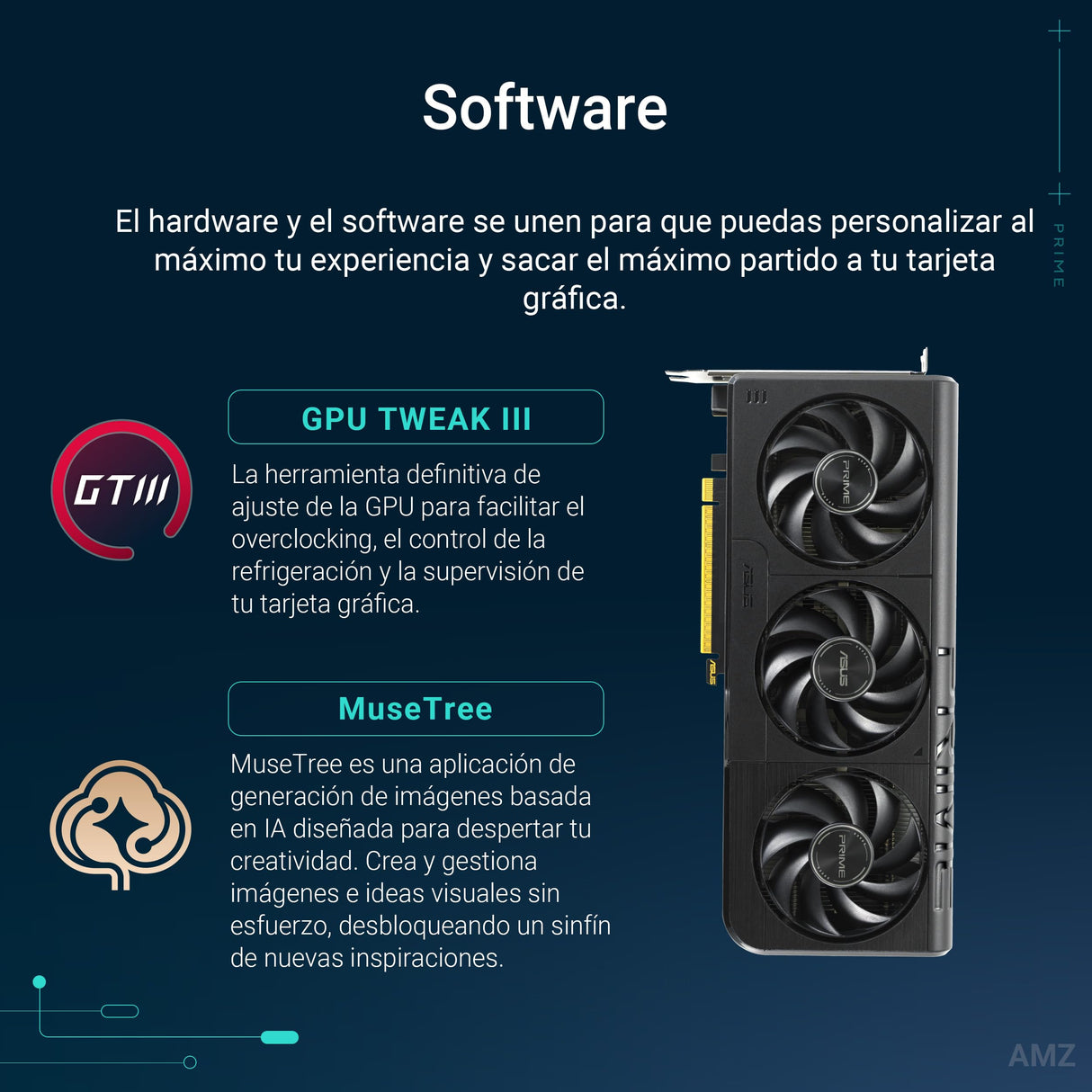 ASUS Prime GeForce RTX 5060 8 GB GDDR7 OC Edition Tarjeta gráfica Compatible con SFF (PCIe 5.0, 8 GB GDDR7, HDMI/DP 2.1, 2,5 Ranuras, Ventiladores Axial-Tech, BIOS Dual)