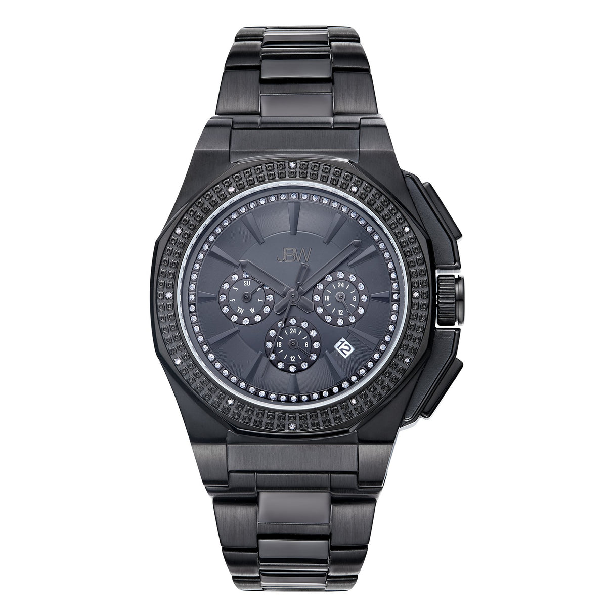 JBW KNOX Reloj DE Hombre Diamante Cuarzo 44MM Color Negro J6329C