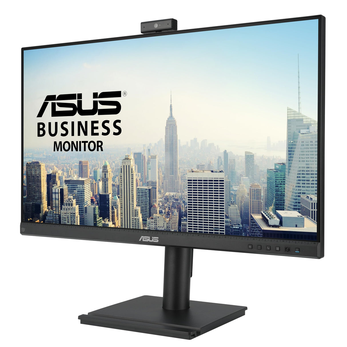 ASUS BE279QFK - Monitor para videoconferencias de 27", Full HD, IPS, 100 Hz, sin Marco, Webcam Full HD, Ergonómico, HDMI, Eye Care, Luz Azul Baja, Antiparpadeo, Montaje en Pared, Sostenibilidad