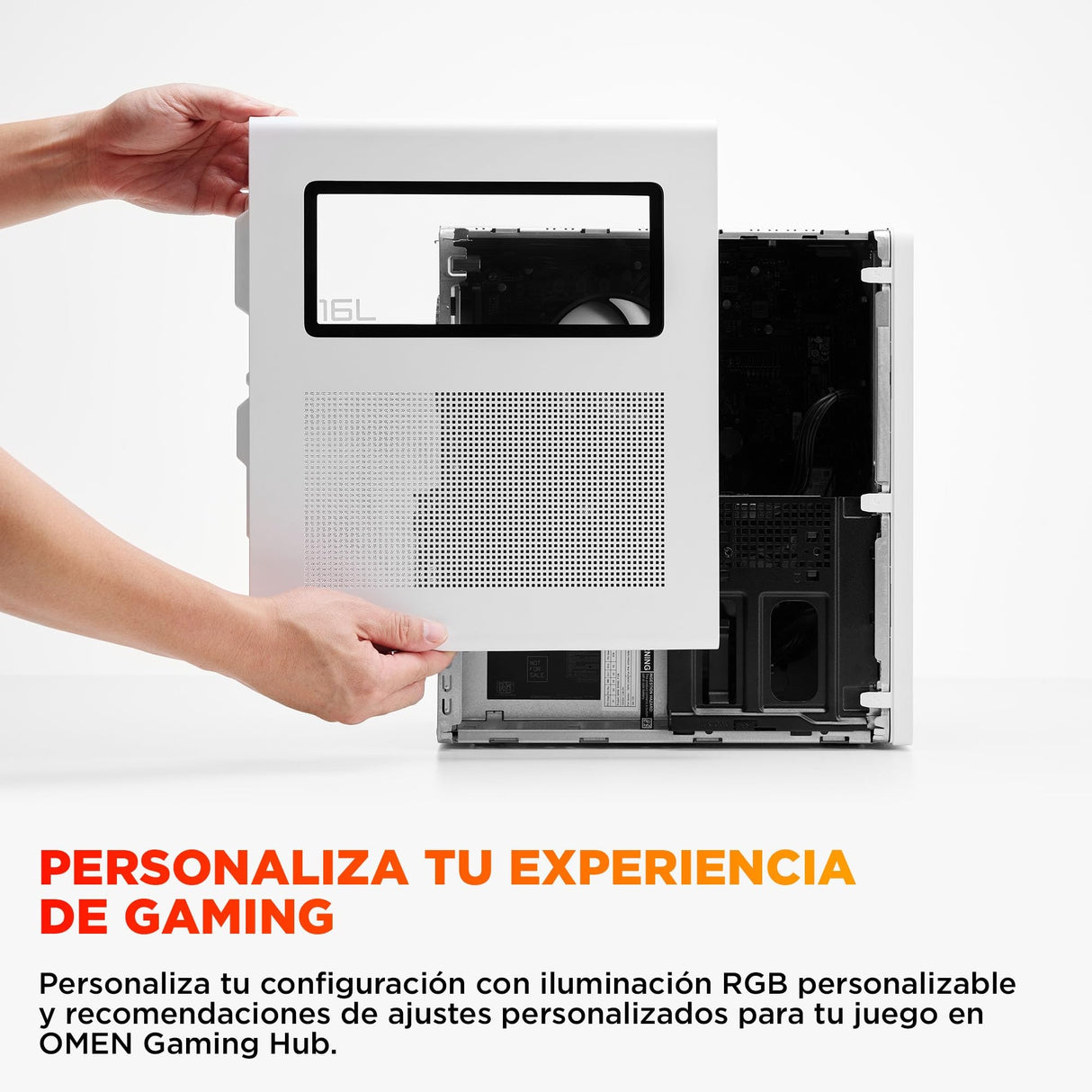 HP Ordenador sobremesa Gaming OMEN 16L (Procesador Intel Core Ultra 5 225F, 32GB RAM, 1TB SSD, Nvidia GeForce RTX 5060 8GB, Freedos) Blanco