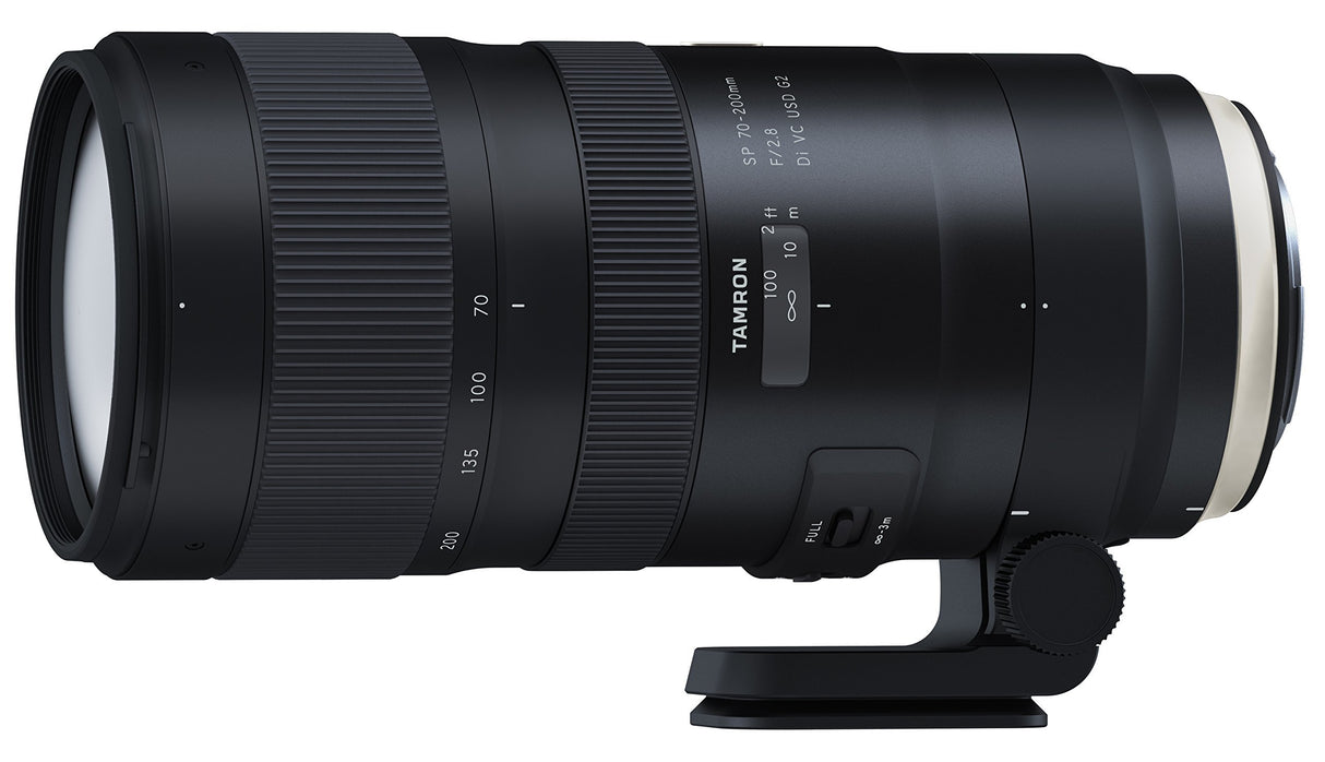 Tamron SP 70-200 mm F/2.8 Di VC USD G2 - Objetivo para Canon (estabilizador óptico VC en tres modos, Sensor Full Frame 24 x 36, AF USD, dos lentes XLD, SP) negro