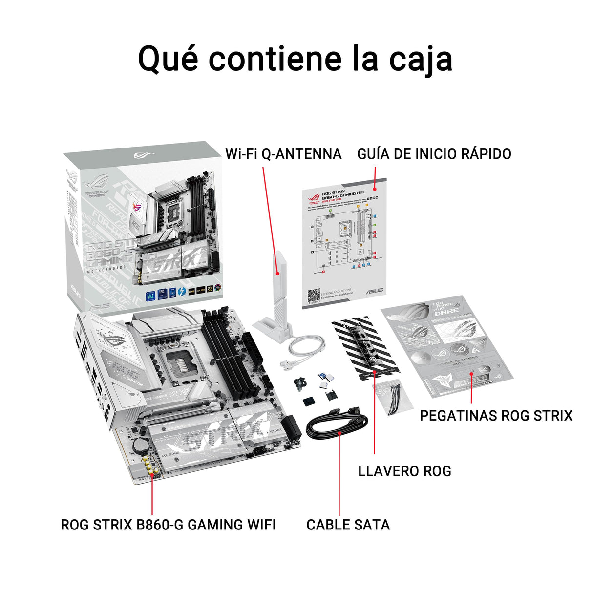 ASUS ROG Strix B860-G Gaming WiFi, Placa Base mATX, preparada para PC con IA Avanzada, 14+1+2+1 etapas de Potencia, Ranuras DDR5, PCIe 5.0, Cuatro Ranuras M.2, WiFi 7, AI Networking II, Aura Sync RGB