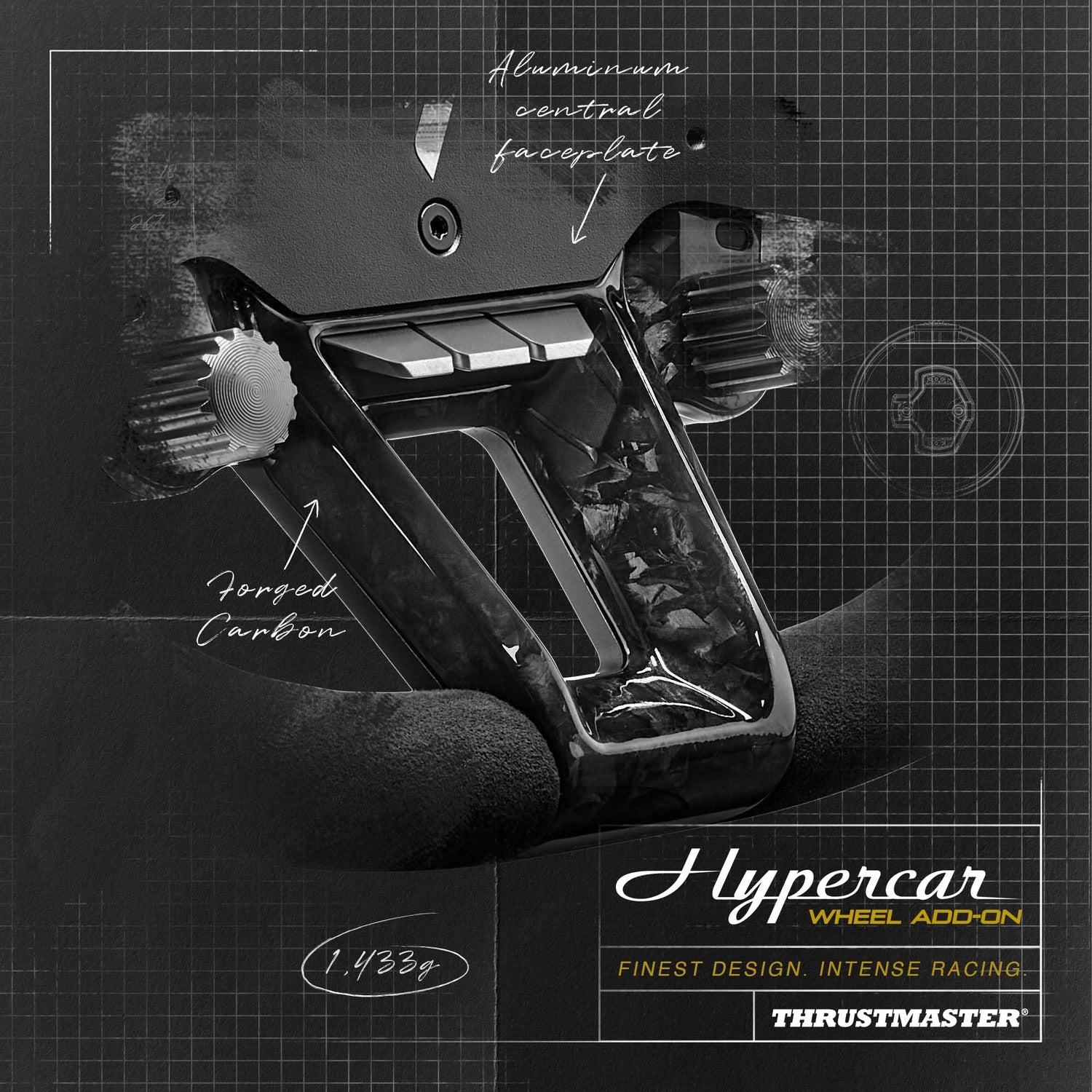 Thrustmaster Hypercar Wheel Add-On, Aro de Volante Premium, Para PC y Consolas