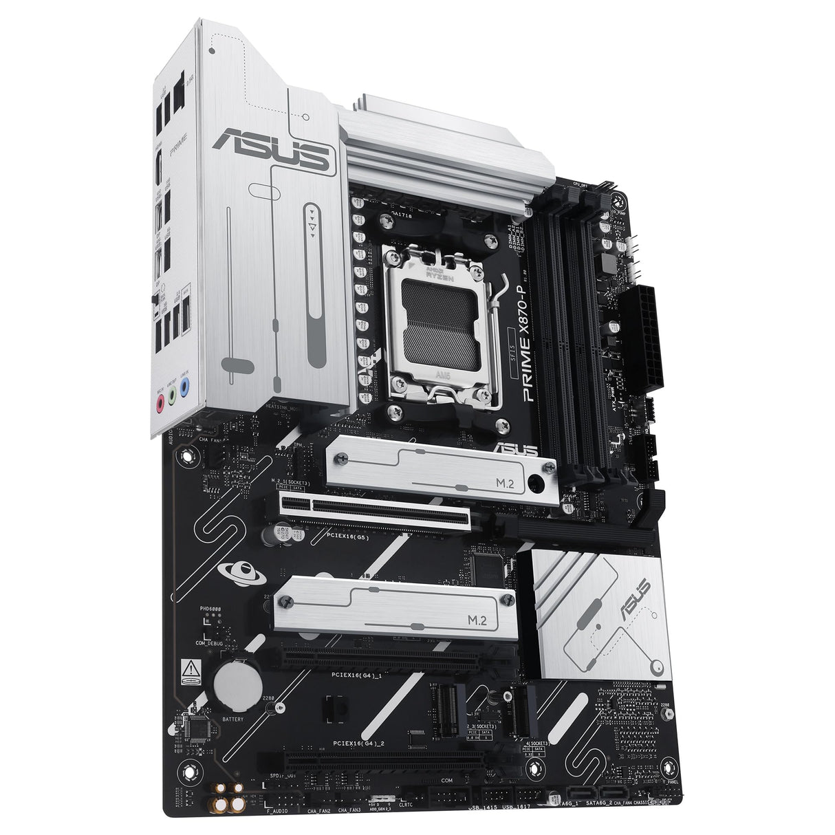 ASUS Prime X870-P - Placa Base AMD ATX, 14+2+1(80A) etapas de alimentación, PCIe 5.0 x16 Compatible con GPU de última generación, 4X M.2, DDR5, PCIe Q-Release
