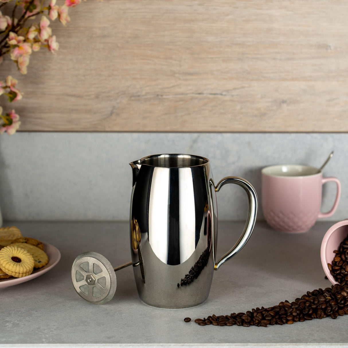 Café Stål Cafetiere, acero inoxidable, 12-Cup