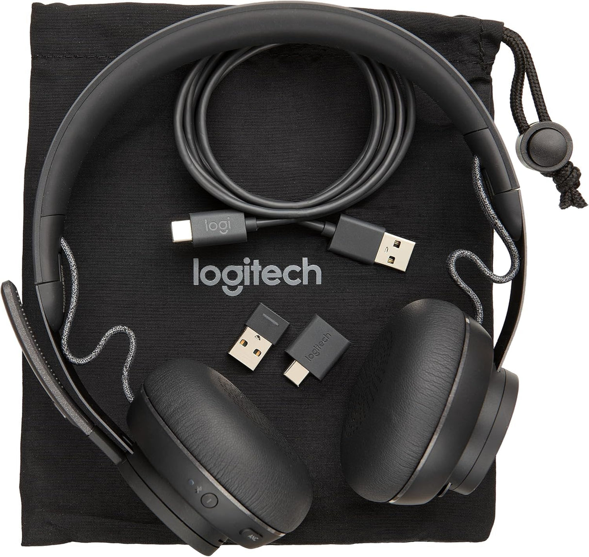 Logitech Zone Wireless son unos auriculares con micrófono Bluetooth para la oficina de planta abierta - Grafito