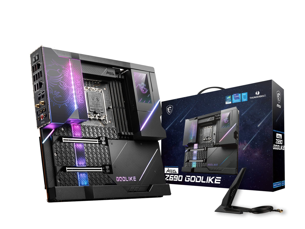 MSI Meg Z690 GODLIKE - Placa Base para Juegos (E-ATX, Intel Core de 12 generación, LGA 1700 Socket, DDR5, PCIe 5, LAN 10G, Ranuras M.2, Wi-Fi 6E), 7D26-001R