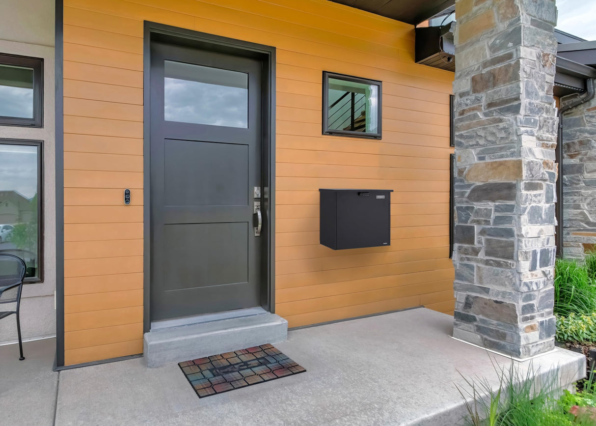 ARREGUI Bigpack Base Electrónico EP2104E Buzón Individual de Paquetería con Apertura Electrónica | Buzón de Acero para Paquetes Grandes (Paquete Máximo: 47x46x24 cm) | Buzon Compras Online | Negro