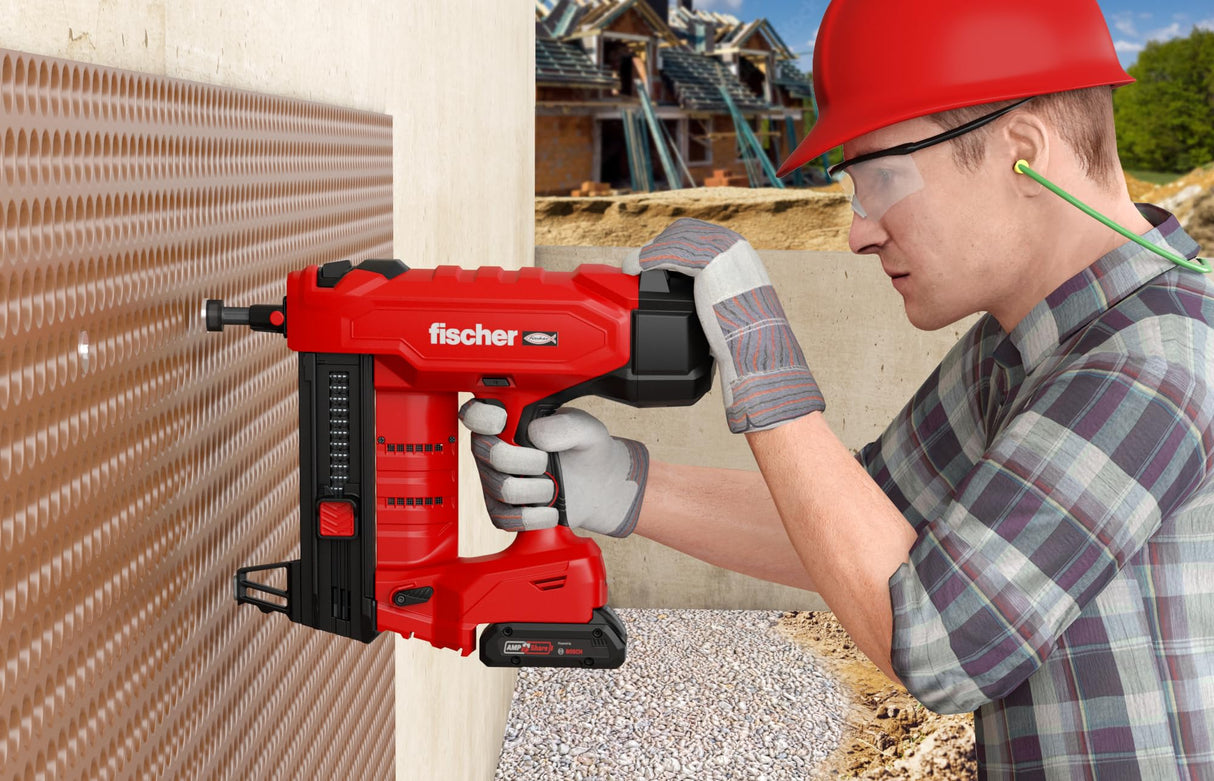 fischer Clavadora de hormigón FXC 85, sin gas, AMPShare Alliance, con ajuste de profundidad, para 500 clavos por carga, sin batería Bosch ProCore de 18 V