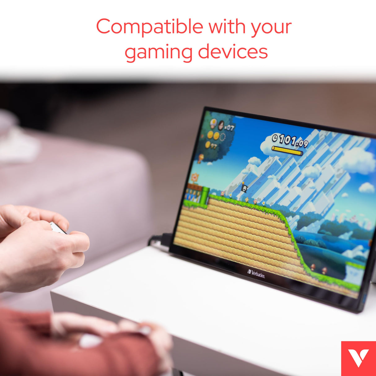 Verbatim Monitor Tactil 15,6' PM-15T Port. USB-C