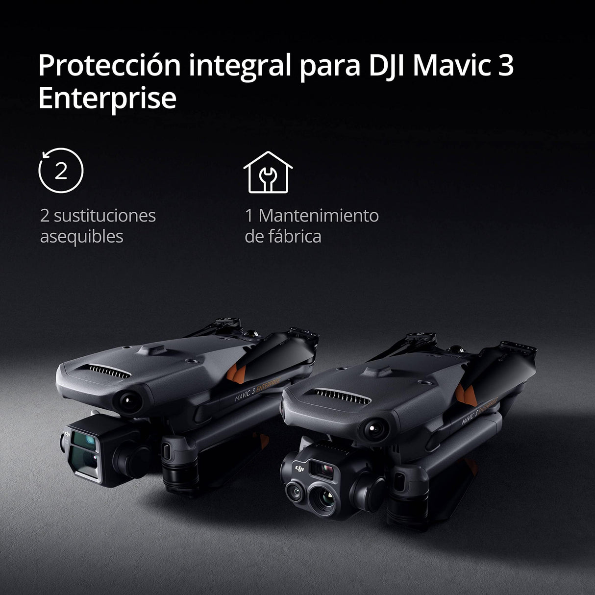Pack básico de tranquilidad DJI Mavic 3E - Dron con cámara gran angular con CMOS 4/3, obturador mecánico, zoom híbrido 56×, posicionamiento centimétrico con RTK y un altavoz de alto volumen, C2