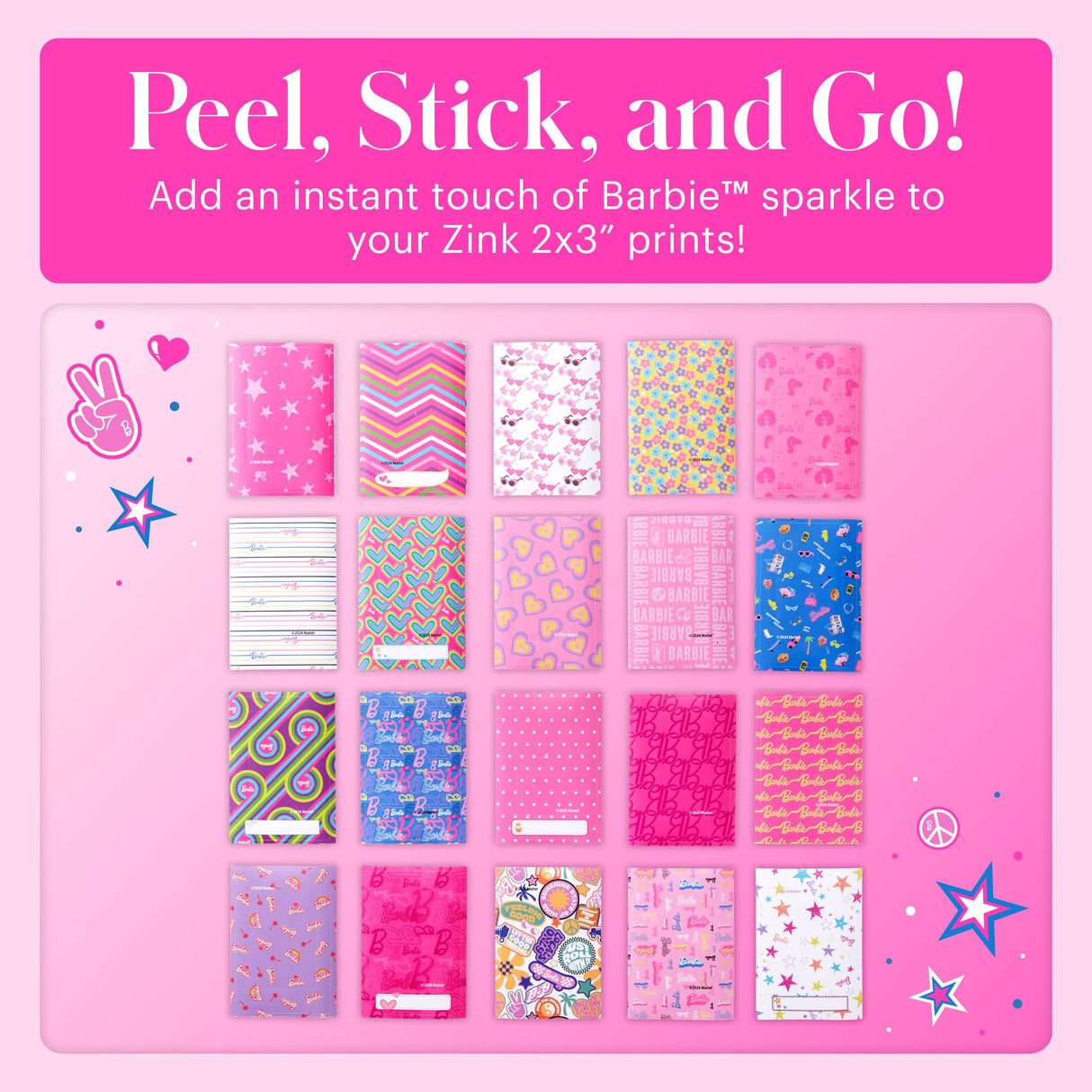 Kodak x Barbie Printomatic Cámara Instantánea Digital – Paquete de Regalo Estilo de Firma + Estuche Barbie, Álbum de Fotos, Pegatinas, Marcos Colgantes, 50 Pegatinas y Papel Zink (20 Hojas)