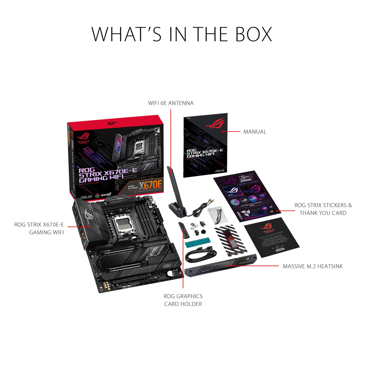 ASUS ROG Strix X670E-E Gaming - Placa Base ATX (AMD Ryzen AM5, VRM de 18 + 2 Fases, DDR5, 4 Ranuras M.2 con disipadores térmicos, PCIe 5.0, USB 3.2 Gen 2 x 2, AI Cooling II y Aura Sync)