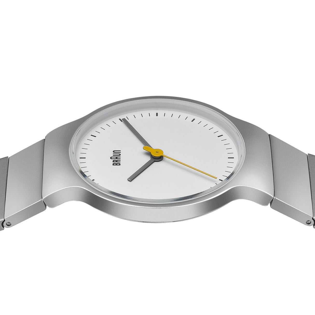 Braun Ladies BN0211 Classic Slim Watch with White Dial and Silver Stainless Steel Bracelet