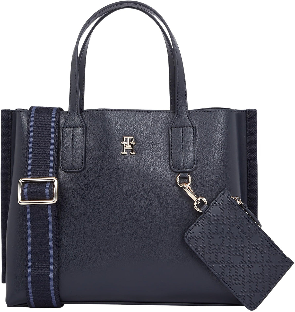 Tommy Hilfiger Bolso Tote Mujer Distinct Mini pequeño, Azul (Space Blue), Talla Única