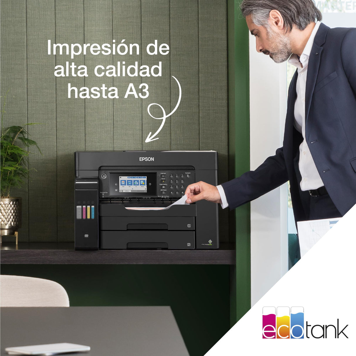 Impresora multifunción EcoTank ET-16655 A3+ con depósito de tinta, conexión Wi-Fi y fax