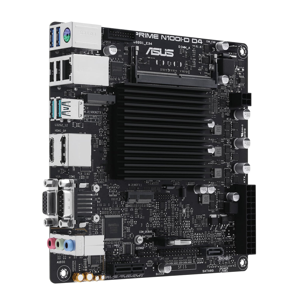 ASUS Prime N100I-D D4 Placa Base Intel N100 (procesador Intel N100, PCIe 3.0, USB 3.2 Gen 2, M.2, DDR4)