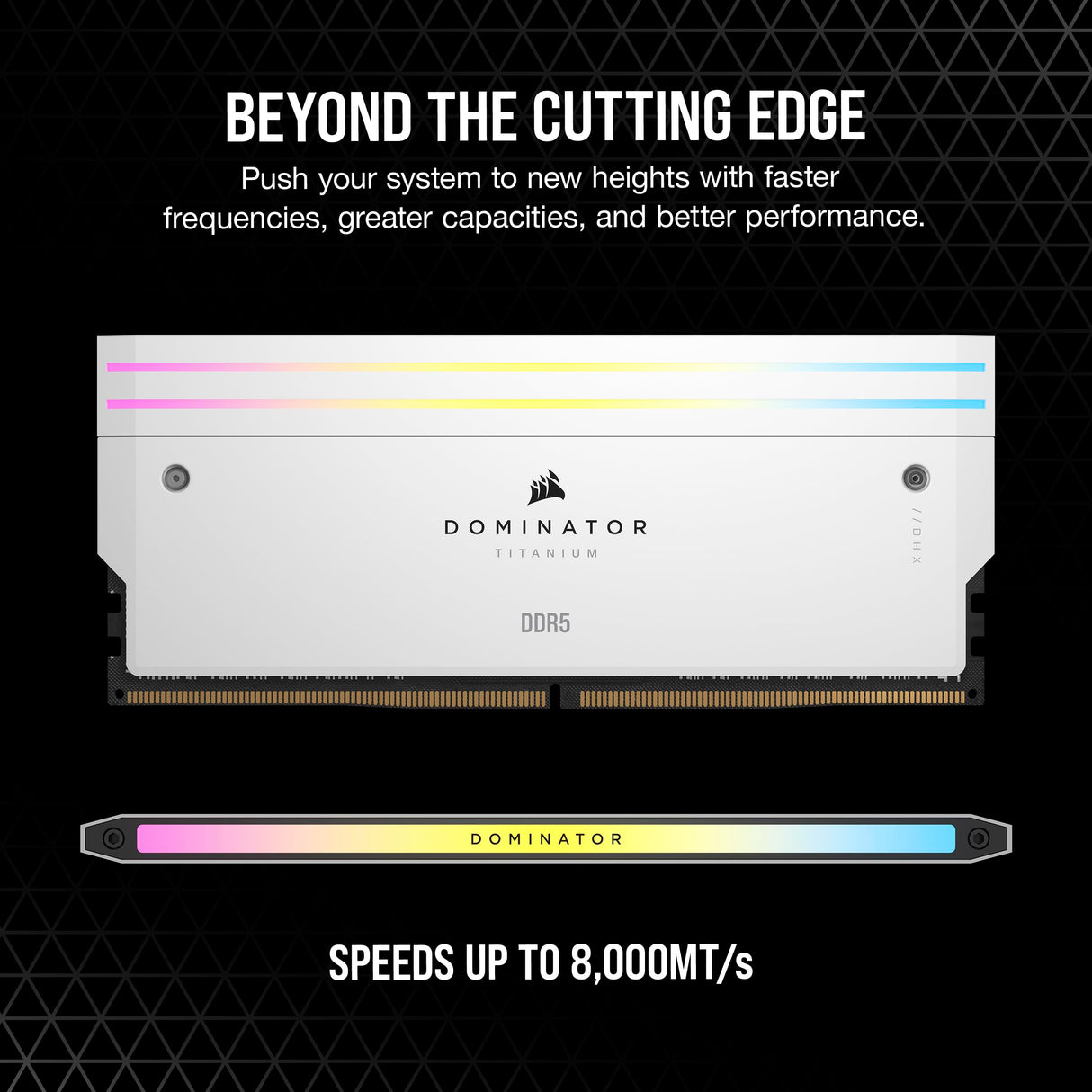 CORSAIR Dominator Titanium RGB DDR5 RAM 96GB (2x48GB) DDR5 6600MHz CL32 Intel XMP Memoria de Ordenador Compatible con iCUE - Blanco (CMP96GX5M2B6600C32W)