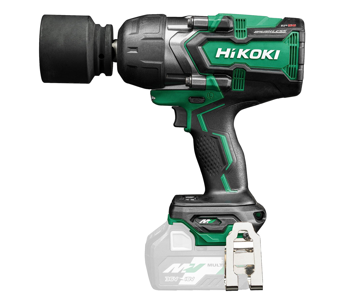 Hikoki Atornillador de Impacto de 36V Potente y Duradero, Máx. 2400Nm, Motor Sin Escobillas, Portaherramientas Cuadrado 3/4 in