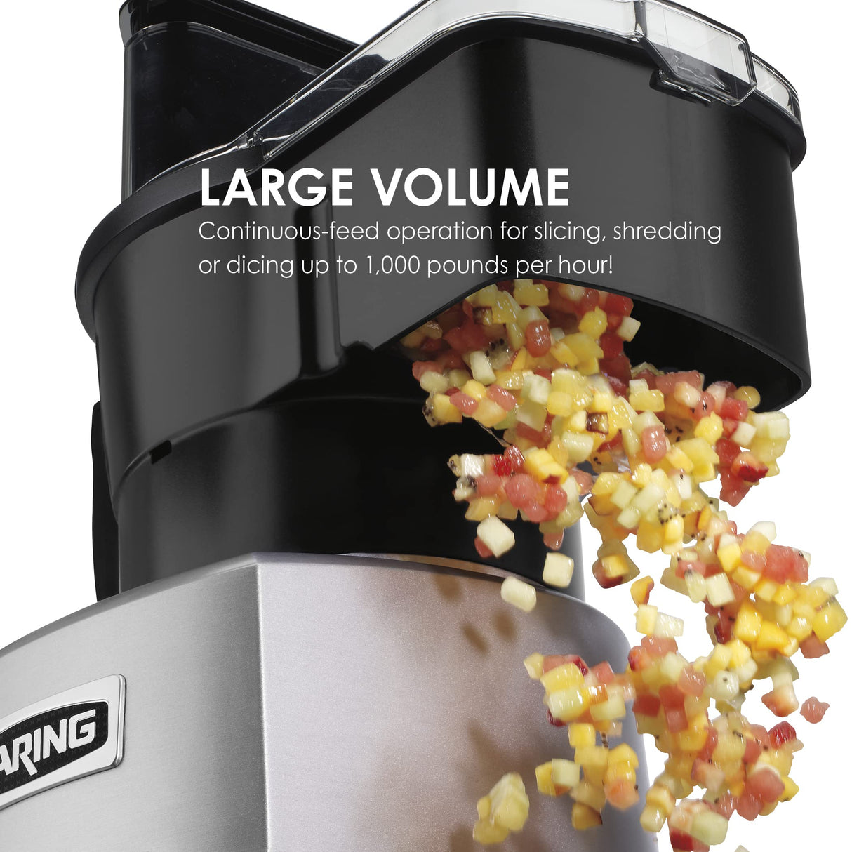 Waring wfp16scdk procesador de alimentos con alimentación continua, 3,8 L