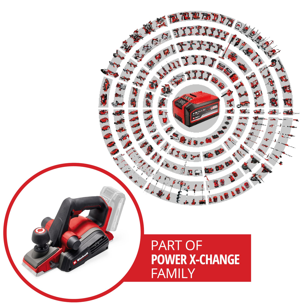 Einhell Professional Depilo manual con batería TP-PL 18/3 Li BL-Solo Power X-Change (18V, sin escobillas, ancho de cepillado de 82 mm, ancho de viruta hasta 3 mm, eje de cuchilla, zapata, sin batería)