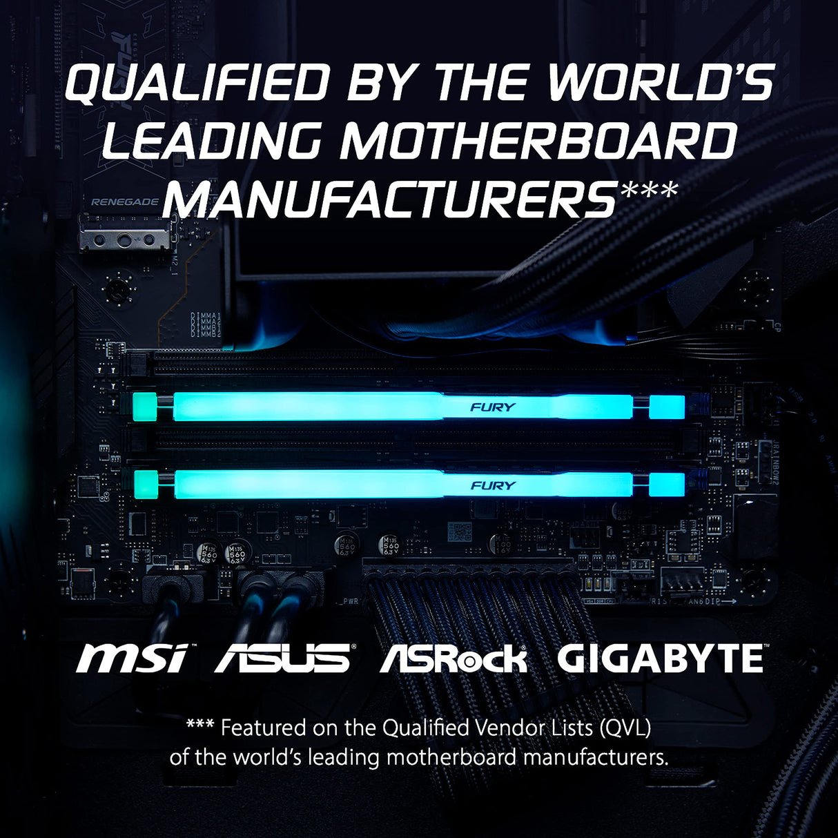 Kingston FURY Beast Negro RGB 32GB (2x16GB) 5600MT/s DDR5 CL36 DIMM Memoria gamer para Ordenadores de sobremesa Kit de 2 - KF556C36BBEAK2-32