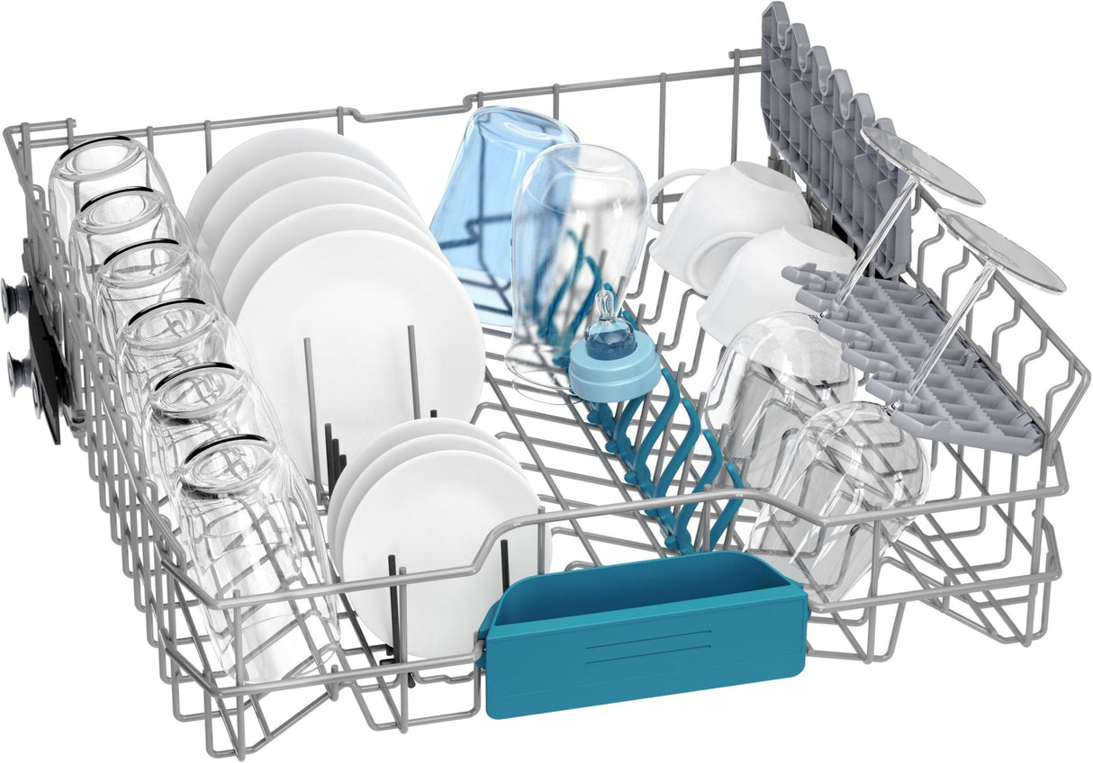 Balay – Lavavajillas Integrable, 14 servicios, Motor ExtraSilencio, Tercera Cesta para Cubiertos, InfoLight, Home Connect, Blanco, 3VF6330SA
